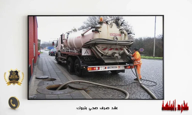 عقد صرف صحي بتبوك