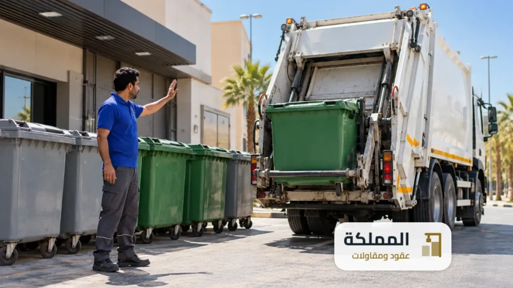 عقد نفايات للمنشآت التجارية